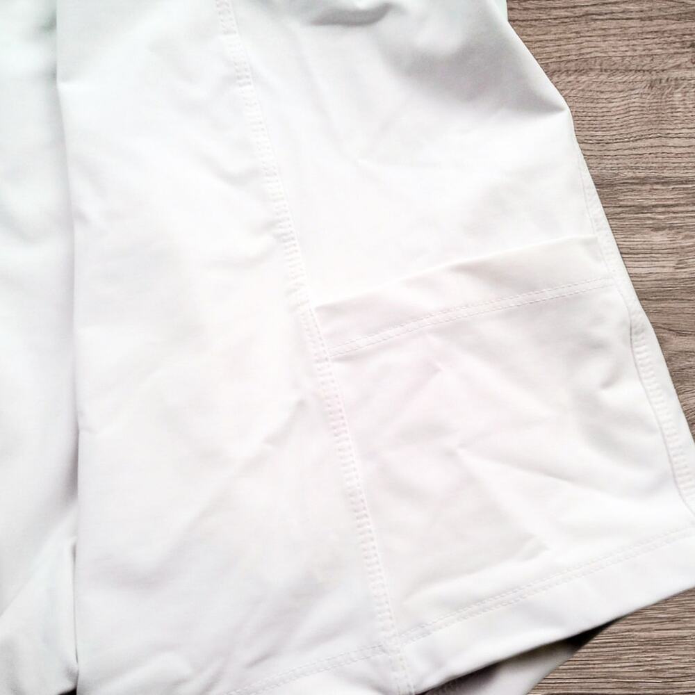 IBKUL White Performance Slip Pocket 9" Shorty Shorts Layer Women's MEDIUM - Picture 4 of 8
